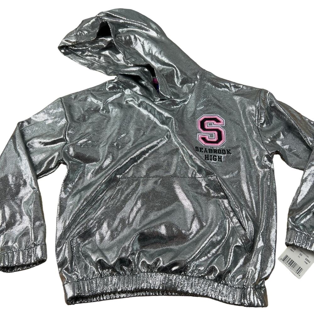 Disney Seabrook High Girls' Silver Glitter Long Sleeve Pullover - Size XS - NWT